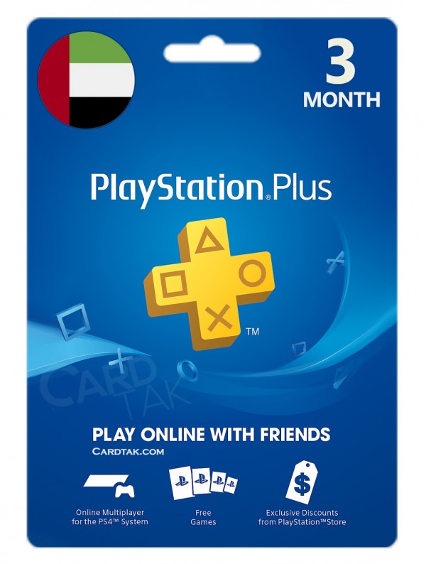 خرید اشتراک 3 ماهه PlayStation Plus امارات متحده عربی بهترین قیمت
