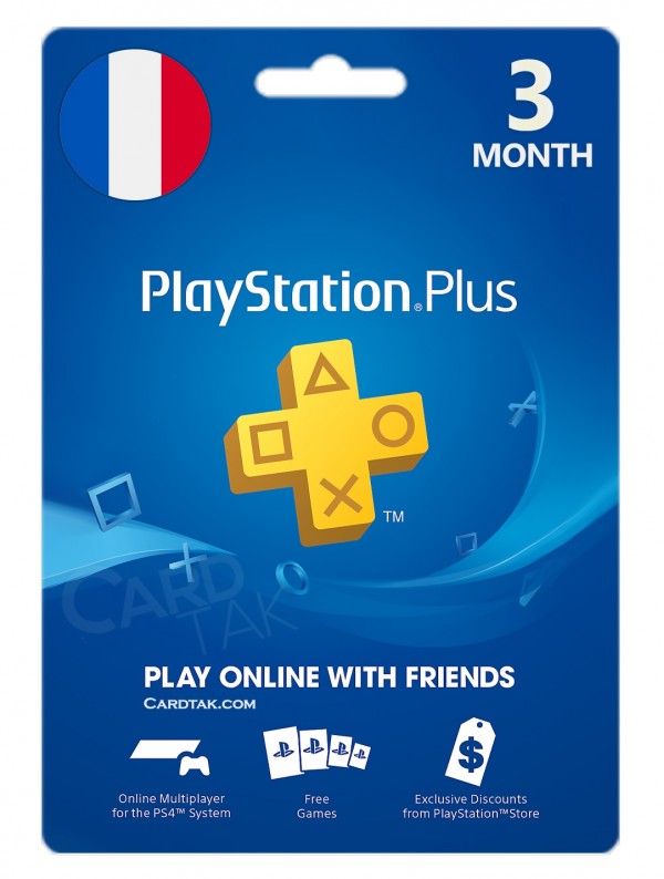 خرید اشتراک 3 ماهه PlayStation Plus فرانسه بهترین قیمت