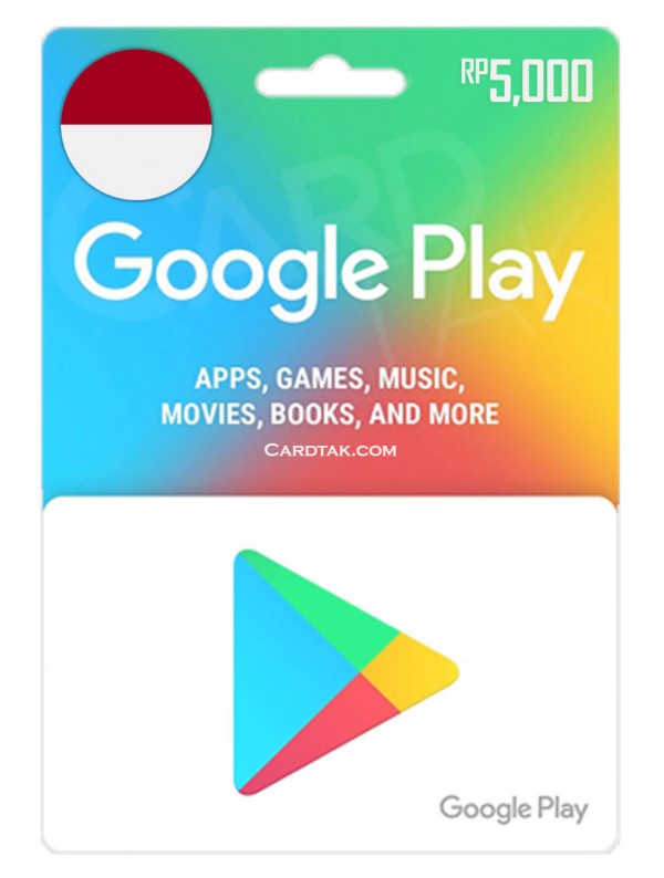 گیفت کارت گوگل پلی 5000 روپیه اندونزی (بهترین قیمت)