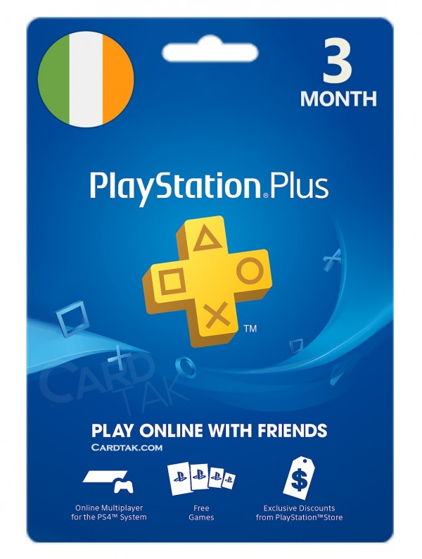 خرید اشتراک 3 ماهه PlayStation Plus ایرلند بهترین قیمت