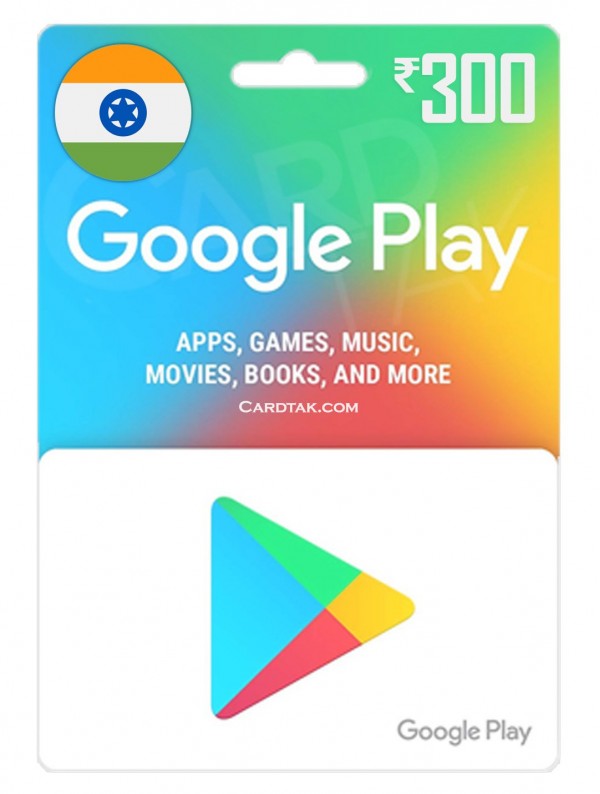 گیفت کارت گوگل پلی 300 روپیه هند (بهترین قیمت)