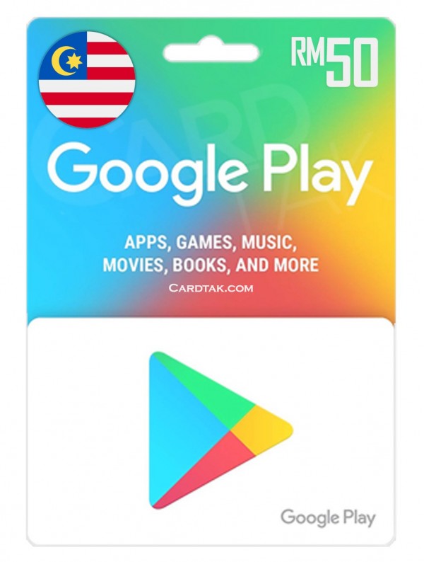 گیفت کارت گوگل پلی 50 رینگیت مالزی (بهترین قیمت)