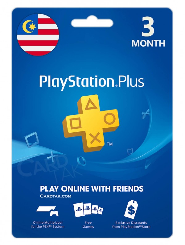 خرید اشتراک 3 ماهه PlayStation Plus مالزی بهترین قیمت