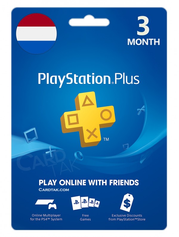 خرید اشتراک 3 ماهه PlayStation Plus هلند بهترین قیمت