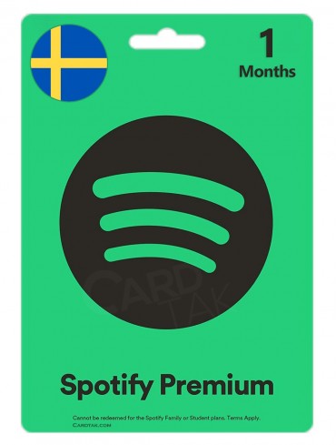 اسپاتیفای پریمیوم 1 ماهه سوئد (SE)