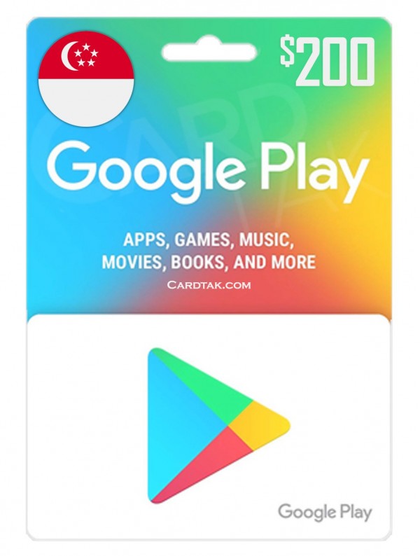 گیفت کارت گوگل پلی 200 دلاری سنگاپور (بهترین قیمت)