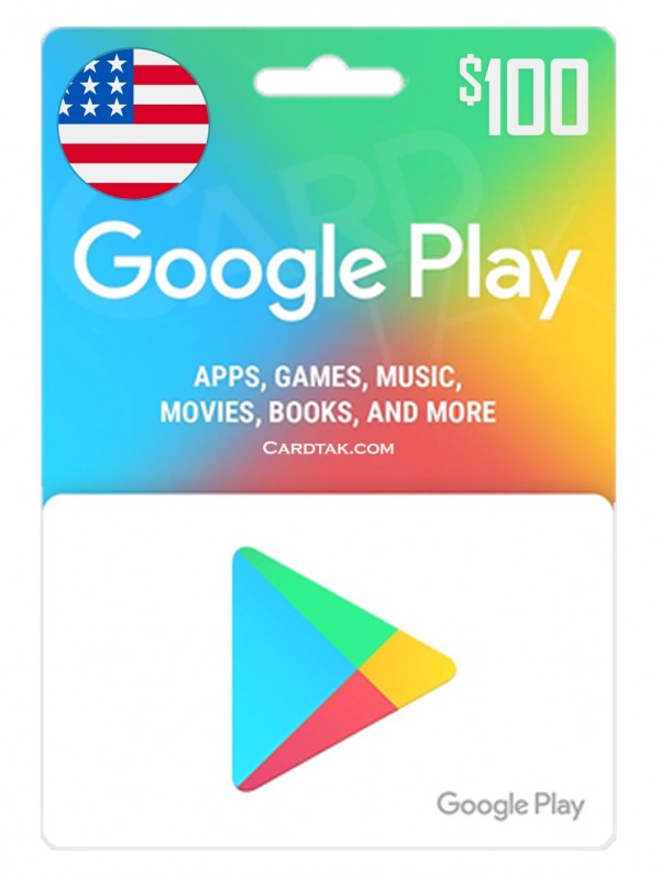 گیفت کارت گوگل پلی 100 دلاری آمریکا (بهترین قیمت)