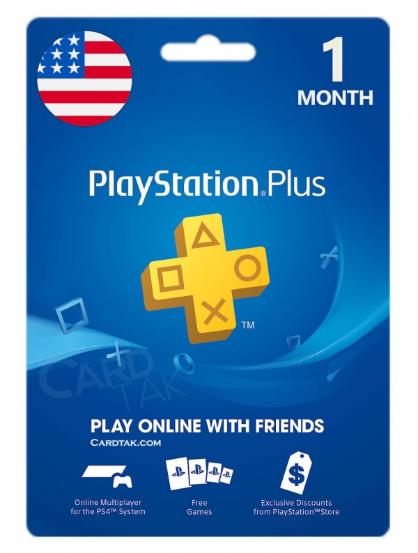 خرید اشتراک 1 ماهه PlayStation Plus آمریکا بهترین قیمت
