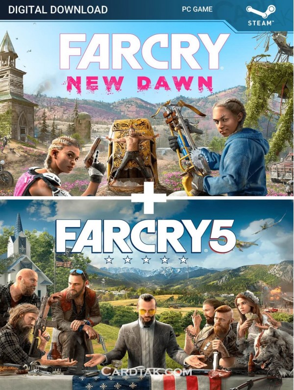 سی دی کی بازی Far Cry 5 + Far Cry New Dawn Deluxe Edition Bundle
